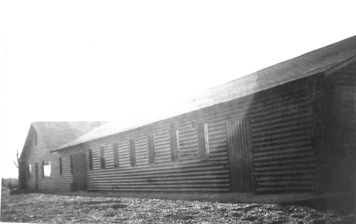 Cabin exterior being built 1946